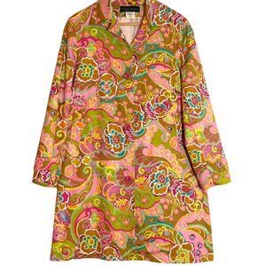 Vintage Style Harvé Benard Floral Retro Floral Paisley Print Coat Women's 12